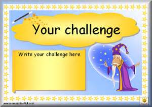 challenge card