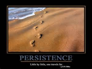 persistence little by little travel far